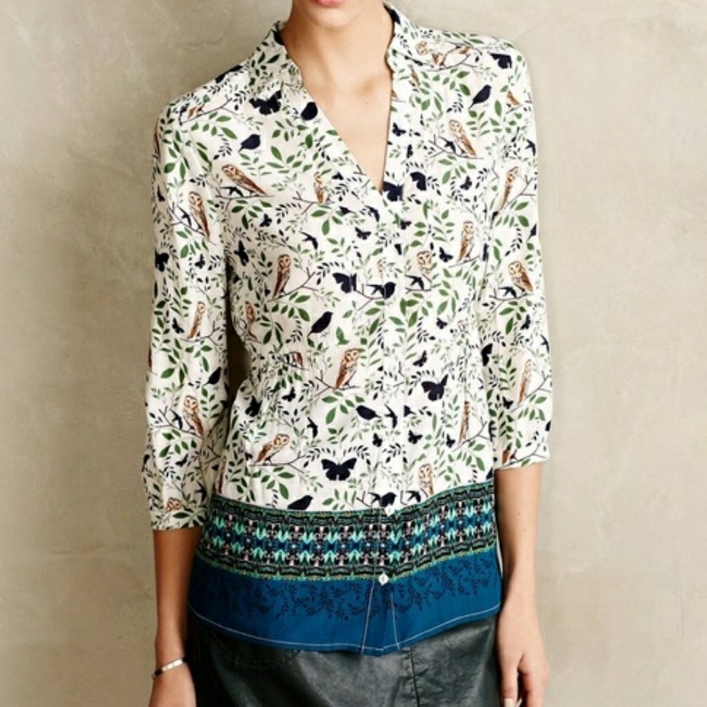 Anthropologie | Maeve Woodland Walk Button Down